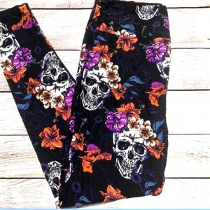 Lularoe Unicorn Capsule Skull Leggings TC